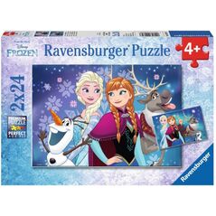 Ravensburger Puzzle 2x24 elementów Frozen - Zorza polarna