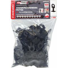 AWTools AWTOOLS SYSTEM POZIOMOWANIA PŁYTEK STANDARD 1,0mm - 7-5mm - KLIPS 100szt. AW30372