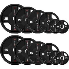 TPC SET ZESTAW TALERZY OLIMPIJSKICH POLIURETANOWYCH 2 x 2.5 - 25 KG CPU - 155KG HMS