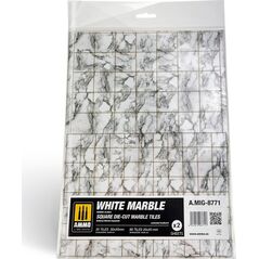 Vallejo Ammo: White Marble - Square Die-Cut Marble Tiles (2) 13959055 8432074087717