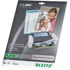 Leitz Folia do laminowania, 80mic, A4, 25 sztuk (7479-00-00)