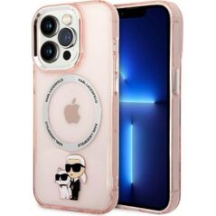 Karl Lagerfeld Etui Karl Lagerfeld KLHMP14XHNKCIP Apple iPhone 14 Pro Max hardcase różowy/pink IML NFT Karl&Choupette Magsafe