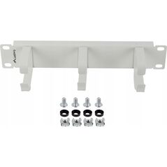 ORGANIZER KABLI 10" 1U Z 3 METALOWYMI UCHWYTAMI TYP B SZARY LANBERG