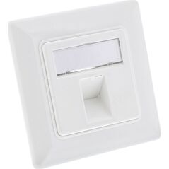Σετ πλαισίου InLine InLine® για 1x ένθετο RJ45 Bu/LSA, Keystone SNAP-In, λευκό RAL9010 13943038 4043718275892