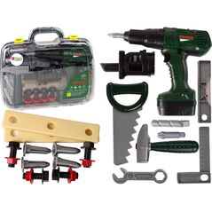 LeanToys Zestaw Majsterkowicza w Walizce Wkrętarka Na Baterie Zielony