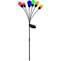 LAMPA SOLARNA TAŃCZĄCE NA WIETRZE KULECZKI KOLOROWE 6 LED 75CM XXL