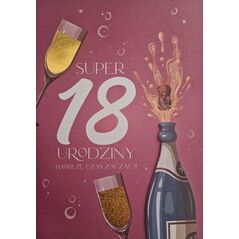 Yeku Karnet Urodziny 18 damskie