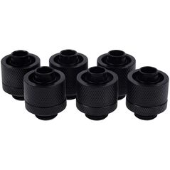 Alphacool Złączki choinkowe 1/4" - 16/10mm, 6szt. czarne (17234)