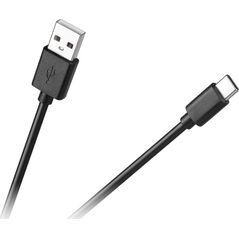 Kabel USB Cabletech USB-A - USB-C 1 m Czarny (KPO4019-1)
