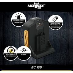 Mowox MoWox | Γρήγορος φορτιστής 62 V, κατάλληλος για σύστημα μπαταρίας ιόντων λιθίου Mowox 62 V BC 135 13464327 6932495601513