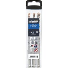 Τρυπάνι Alpen Alpen SDS+ F4 Κουτί 3 τεμ. 6-7-10 x 160 13671685 9002741263875
