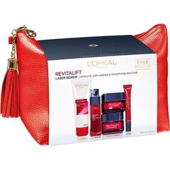 Σετ L'Oreal Paris L'Oreal Paris: Revitalift Laser Renew, Cleansing, Cleansing Foam, 100 ml + Revitalift Laser Renew, Αντιρυτιδική, Κρέμα ματιών, 15 g + Revitalift Laser Renew, Ορός, Για Πρόσωπο, 30 ml + Revitalift Laser Ανανεώσιμο, Υαλουρονικό Οξύ, Αντιρυ