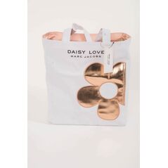 Marc Jacobs Marc Jacobs, Daisy Love, Canvas, Bag, Large Tote, White/Gold, For Women, 16 x 15 x 4 cm For Women