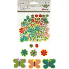 Titanum Naklejki piankowe kwiaty, motylki 69szt CRAFT-FUN
