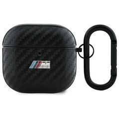 Original Case APPLE AIRPODS 4 BMW Cover PU Carbon M Collection (BMA4CMPUCA) black 3666339397432