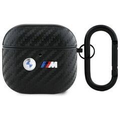 Original Case APPLE AIRPODS 4 BMW Carbon Double Metal Logo (BMA4WMPUCA2) black 3666339397449