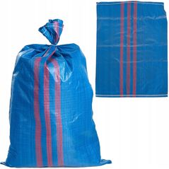 Worek polipropylenowy 50x80cm 30kg /Niebiesko-czerwony