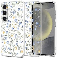Case SAMSUNG GALAXY S25 Tech-Protect Flexair Spring Flowers transparent 5906302360444