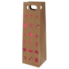 Κάρτα Susy SUSYCARD Geschenktasche Kraft 13x42x13cm Κόκκινο κρασί FSC 13333716 4050498324962