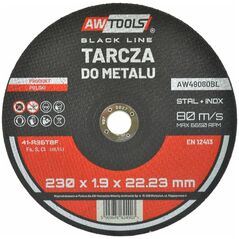AWTools AW DISC FOR METAL 230*1,9mm ΜΑΥΡΗ ΓΡΑΜΜΗ 14104779 5903678624903