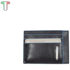 Piquadro Piquadro, Μπλε τετράγωνο, Γνήσιο δέρμα, Θήκη για κάρτες, PP2762B2R / N, Μαύρο, Ανδρικά Για Άντρες 13281816 8024671451031