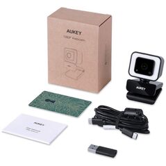 Κάμερα web Aukey Aukey PC-LM6 Stream Series με Ring Light Full HD Webcam με μαύρο αισθητήρα 1/3"-CMOS 13318458 850018950893