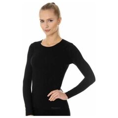 Brubeck LS00900A Koszulka damska z długim rękawem COMFORT COTTON czarny XL