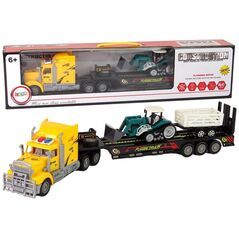 LeanToys Ciężarówka Z Lawetą Zdalnie Sterowana R/C  Maszyna z Przyczepą Żółta
