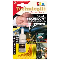 Technicqll Klej sekundowy cyjanoakrylowy 5g C-129