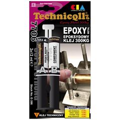 Technicqll Klej epoksydowy metalowy 300kg 2x12ml E-396