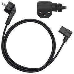 Kabel zasilający Prolech Przewód zasilający Schuko (type F, CEE 7/7) - IEC C13 kątowy 1,5m czarny SN-311 - 9703#