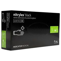 Safemed Rękawice zabiegowe nitrylowe S czarne Select Pf Black bezpudrowe 100szt