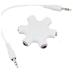 Apte Rozdzielacz słuchawkowy 6 portów 3,5mm minijack uniwersalny