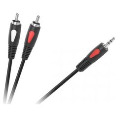 Kabel Cabletech Jack 3.5mm - RCA (Cinch) x2 1m czarny (KPO4004-1.0)