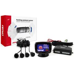 AMiO Zestaw czujników parkowania cofania led-graf 4 sensory czarne  gold  18mm