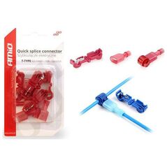 AMiO Szybkozłączki elektryczne Typ-T 0,5-1mm2 10A 5pcs blister