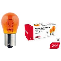 AMiO Żarówki halogenowe PY21W BA15s 24V 21W AMBER 10szt. (E8)