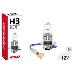 AMiO Żarówka halogenowa H3 12V 55W filtr UV (E4)
