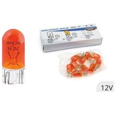 AMiO Żarówki halogenowe WY5W T10 5W W2.1x9.5d AMBER 12V 10szt.