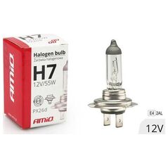 AMiO Żarówka halogenowa H7 12V 55W filtr UV (E4)