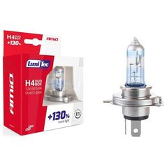 AMiO Zestaw żarówek halogenowych H4 12V 60/55W LumiTec LIMITED +130% DUO BOX