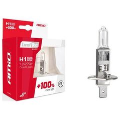 AMiO Zestaw żarówek halogenowych H1 12V 55W LumiTec SILVER +100% DUO BOX