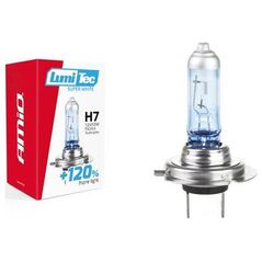 AMiO Żarówka halogenowa H7 12V 55W LumiTec SuperWhite +120%