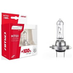 AMiO Zestaw żarówek halogenowych H7 12V 55W LumiTec SILVER +100% DUO BOX