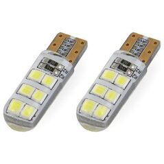 AMiO Żarówki LED STANDARD T10 W5W 12xSMD 2835 12V Silikon