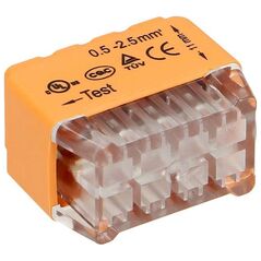Orno Złączka instalacyjna wciskana 8-przewodowa| dwurzędowa| na drut 0,75-2,5mm2| IEC 300V/24A 50 szt. OR-SZ-8004/8/50