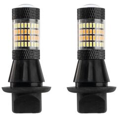 AMiO Żarówki LED AMIO P21W / PY21W BAU15s jako światła do jazdy dziennej LED z kierunkowskazami LED
