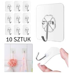 Home Appliances AG702 WIESZAK ŚCIENNY SAMOPRZYLEPNY 10 SZTUK