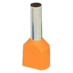 Orno Tulejka izolowana podwójna, przekrój maksymalny 4mm?, długość miedzianej tulejki 12mm, 100 sztuk.