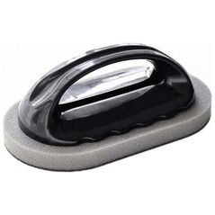 Aptel AG672F ZMYWAK GĄBKA Z UCHWYTEM DO CZYSZCZENIA 14x8 cm czarno szara